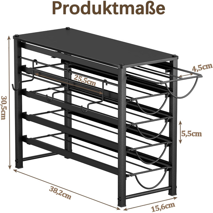 Тримач для капсул кави Dolce Gusto, органайзер для 70 капсул, 5-ярусний металевий ящик з тихими направляючими та антиковзними ніжками