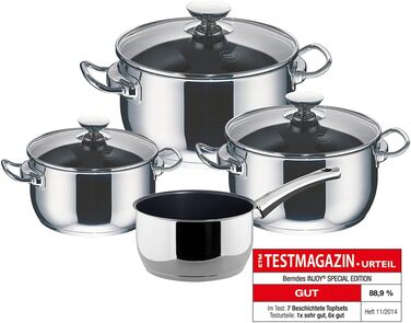 Каструля Berndes Injoy Special Edition з нержавіючої сталі, 5 літрів, з кришкою, для всіх типів плит (індукція)