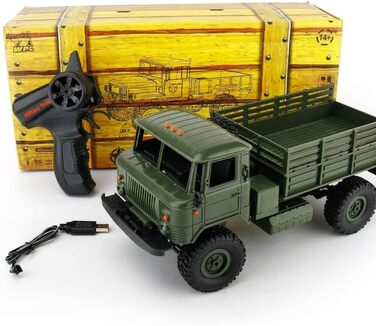 Радіокерований військовий всюдохід-вантажівка s-idee® Militär Truck 1:16 4WD 2.4 GHz