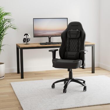 Крісло AKRacing California Gaming Chair, шкірозамінник, 5 років гарантії (Ojai, чорний)