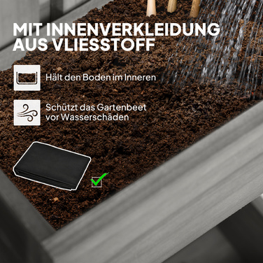 Набір квіткових ящиків для кріплення на стіну, з можливістю вільного розміщення, масивна деревина, 60 x 16 x 80 см