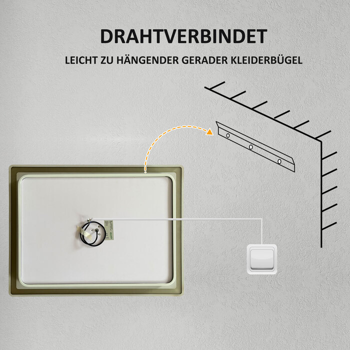Дзеркало для ванної кімнати зі світлодіодним підсвічуванням, 3-кратним збільшенням, сенсорним керуванням, функцією пам'яті, запобіганням запотіванню, розміром 80 x 60 см