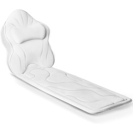 Подушка для ванни Luxus Dicke: повний корпус, підтримка голови, шиї та плечей. Комфорт, релаксація, спа-аксесуари. Ідеально для ванни (білий)