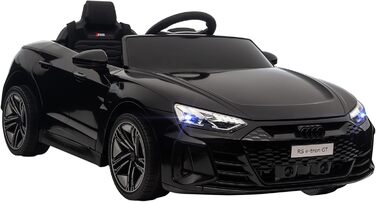 Дитячий електромобіль HOMCOM Audi RS e-tron GT з пультом, ременем безпеки, звуком, музикою та фарами, чорний, для дітей 3-5 років, швидкість до 5 км/год