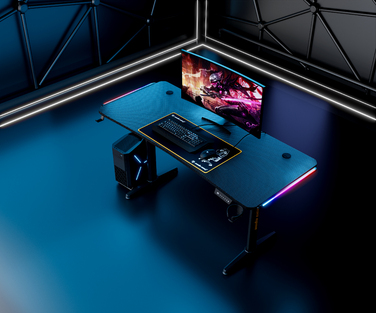 Комп’ютерний стіл з електрорегулюванням висоти Anda Seat Terminator RGB Black