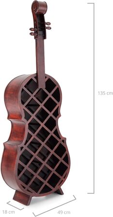 Стеллаж для вина Stradivino на 21 пляшку: дерев'яний винний ретро-стенд, ручної роботи, висота 135 см