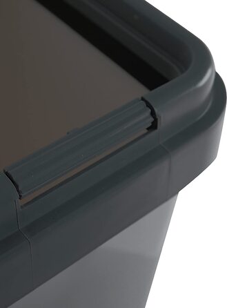 Двомісний контейнер для сміття Ribelli Duo з кришкою Пластикова сміттєва корзина для кухні Сміттєва корзина з захистом від запаху Система поділу сміття 2 x близько 25 літрів-Колір антрацит