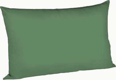 Наволочка атласна fleuresse Mako Uni Colours колір мисливський зелений 7060 (40 х 60 см)