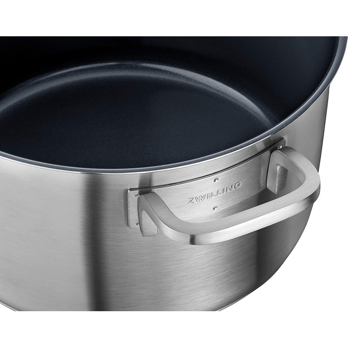 Набір каструль ZWILLING Quadro 5 предметів з нержавіючої сталі, без антипригарного покриття, 4 скляні кришки, підходить для індукційних плит