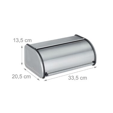 Relaxdays Хлібниця з нержавіючої сталі