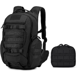 Рюкзак Mardingtop 28L, тактичний похідний рюкзак, рюкзак, похідні рюкзаки для активного відпочинку, похідні рюкзаки для кемпінгу, подорожей (Чорний Чорний)