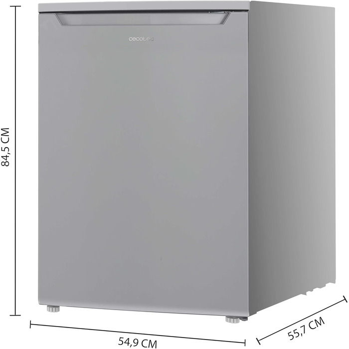 Міні-холодильник Cecotec Bolero CoolMarket TT 107: 107 л, Inox, регулювання температури, ящик для овочів, морозильна камера, тиха робота