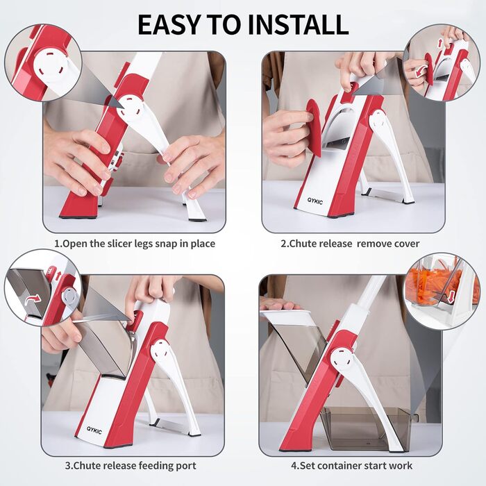 Регульований овочевий слайсер-мандліна для нарізки овочів та картоплі (рожевий)