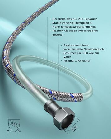 Змішувач для ванної кімнати FORIOUS з водоспадом, одноручний, хром, висота виливу 80 мм, економія води та енергії