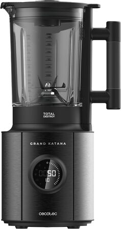 Стаціонарний блендер Cecotec Grand Katana 2700MAX Total Destroy Screen - 2700W, цифровий дисплей, 1,8 л, чорний