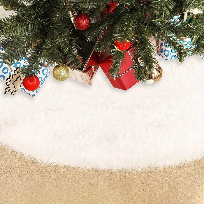 І елегантний персоналізований Різдвяний панчіх з ім'ям, різдвяні панчохи з хутра сніжинки з блискітками, Різдвяний декоративний подарунковий пакет, Різдвяний камін, підвісний панчіх Святого Миколая, білий, (біла Різдвяна ялинка)