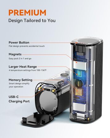 Електричні грілки для рук KINREECELL 2 шт., 4 рівні нагріву до 136°F, батарейні, компактні, час роботи до 16 годин, для гольфу, катання на лижах, кемпінгу, зимові подарунки