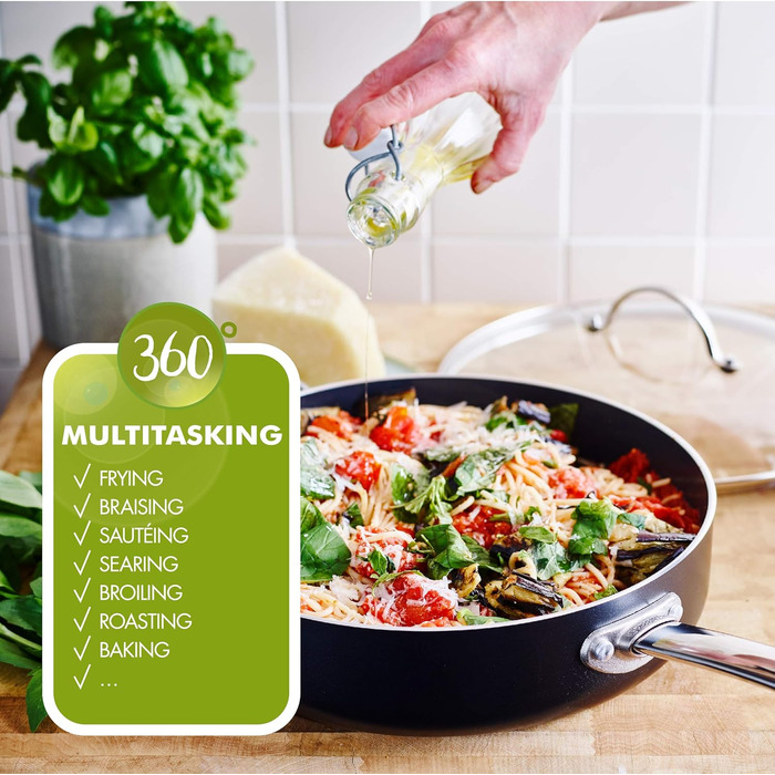 Сковорода вок GreenPan, з керамічним покриттям, без токсинів, можна мити в духовці та посудомийній машині - 28 см