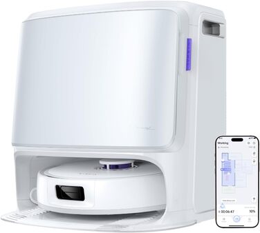 Робот-пилосос NARWAL Freo Z10 з функцією миття підлоги, 15000 Па, гаряча вода 75°C, автопорожнення, уникнення перешкод, антизаплутування для шерсті тварин