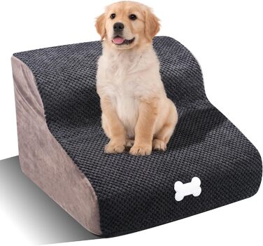 Сходинки для собак TIHOOK, 2 сходинки, водонепроникні, високої щільності, знімні, миються, пандус для собаки, диван, ліжко (60 символів)