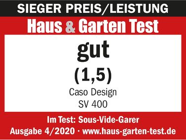 CASO SV400 Sous Vide Stick - Су-від прилад для приготування їжі, до 20л, IPX7