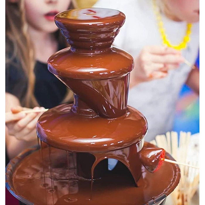 Шоколадний фонтан Opal - фонтан з нержавіючої сталі, електричний 3-ярусний, 500 мл, 90 Вт, для бранчу, вечірок, свят (OCF17)
