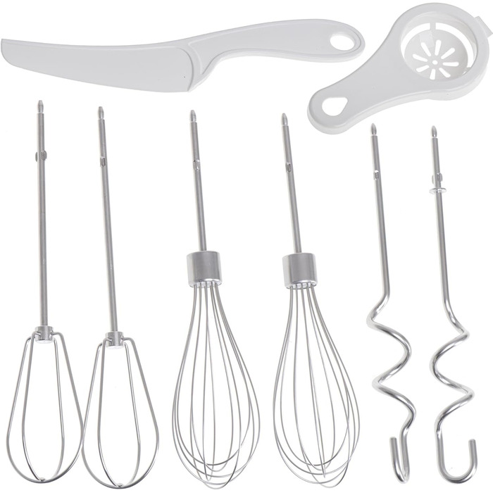 Міксер ручний ADLER 750W з насадками (вінчик, гак, лопатка, сепаратор) сірий