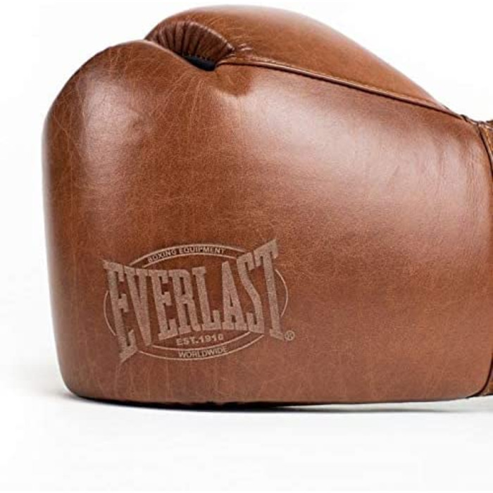 Боксерські рукавички унісекс Everlast для дорослих 1910 класичні тренувальні рукавички (коричневий, 16 унцій)