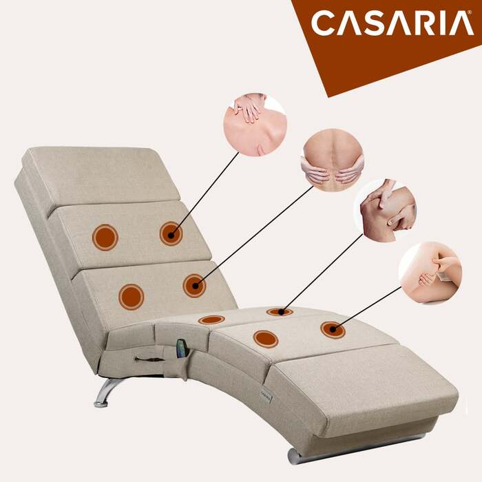 Шезлонг London Sand Relaxation з функцією масажу та підігріву
