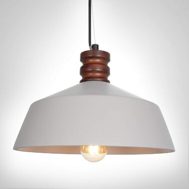 Світлодіодний підвісний світильник Paco Home, E27, лампа для вітальні, їдальні, кухні, регулюється по висоті, колір лампочка (бетонно-сіра, без лампочки)