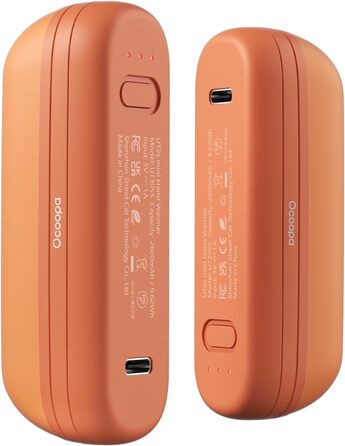 Грілки для рук OCOOPA UT2S Mini, 5200mAh, 2 шт. Магнітні електричні грілки для рук, багаторазові, для кемпінгу та активного відпочинку, подарунок