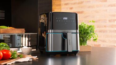 Фритюрниця без олії Cecotec Cecofry Full Pro 5500, 5.5 л, 1700 Вт, 8 режимів, PerfectCook, Touchpad, нержавіюча сталь