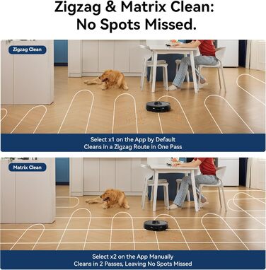 Робот-пилосос Proscenic Q8 Max з функцією миття, 6000Pa, 200 хв роботи, док-станція для самостійного очищення, 3L пилозбірник, інтелектуальна лазерна навігація, керування через додаток, сумісність з Alexa, Google, Siri