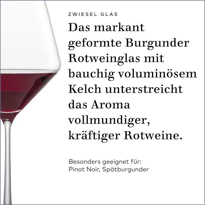 Келих для червоного вина Zwiesel Cabernet Red Wine Glass Pure (набір з 2 шт. ), витончені келихи для червоного вина, келихи для миття в посудомийній машині Tritan Crystal, виробництво Німеччина (арт. No 122315) (келих для червоного вина Бургундія (2 шт.))