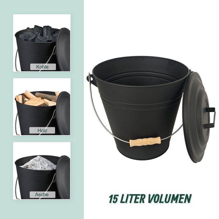 Відро для сміття Relaxdays з мітлою та совкою