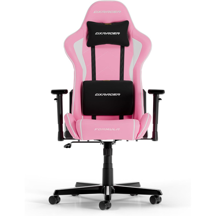 Ігрове крісло DXRacer FORMULA L ПВХ шкіра (рожевий/білий)