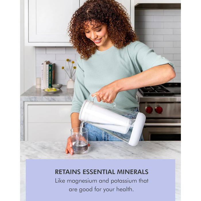 Фільтр для води LifeStraw Home: скляна кава з силіконовим дном, 1,6 л, Stormy Blue