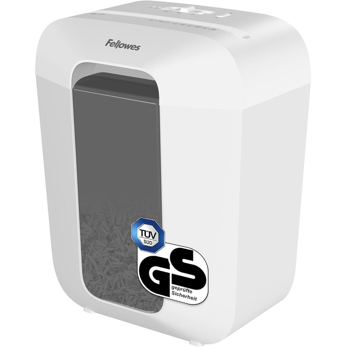 Fellowes LX50 - Шредер для паперу, 9 листів, Cross Cut, 17л, білий