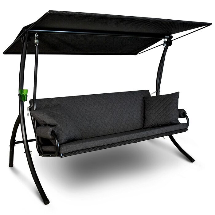 Гойдалка Ангелер Голлівуд Елеганс Джой – для сидіння, лежання та відпочинку, з функцією ліжка, проста збірка, Made in Germany, високоякісний матеріал, темно-сірий