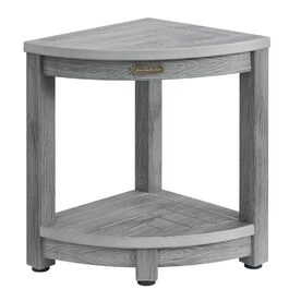 Крісло для душу Eck-Duschhocker, водонепроникне, з полівудком, для ванної кімнати, біле (сіре), регульовані ніжки, антиковзне покриття