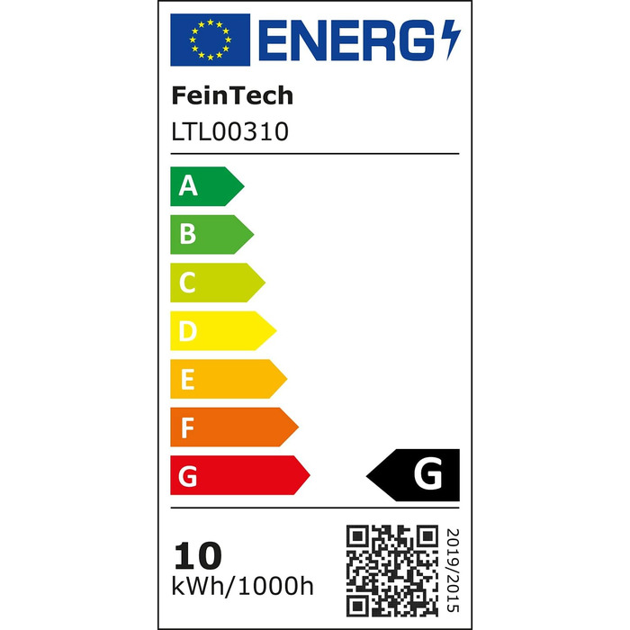 Настільна лампа FeinTech LTL00310 LED 50 см з регулюванням яскравості з затискною основою, біло-сріблястий