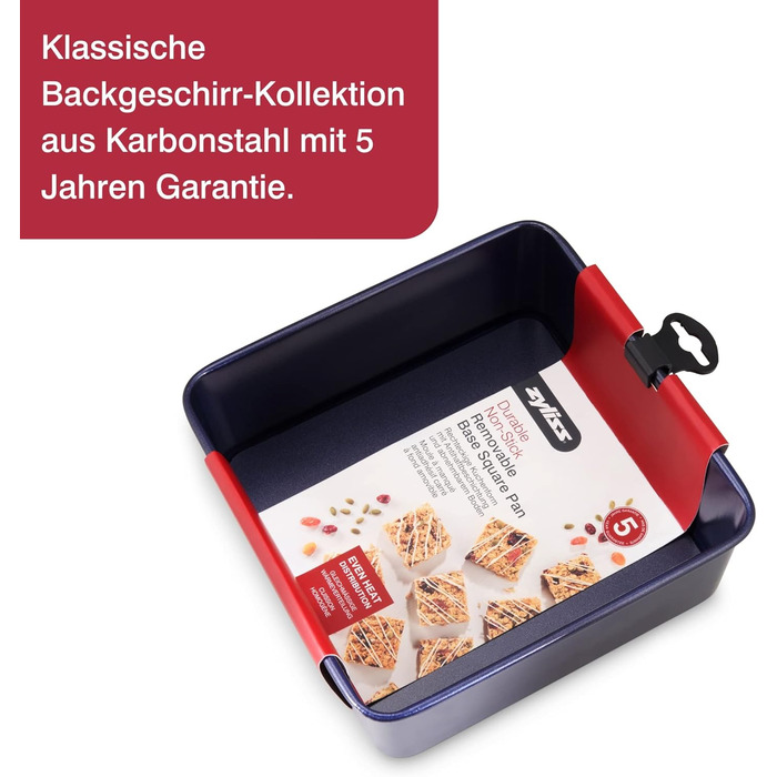 Форма для випічки Zyliss E980194 Springform, з антипригарним покриттям, з вуглецевої сталі, темно-синього кольору, з плоскою основою, для маленьких тортів, з гарантією 5 років