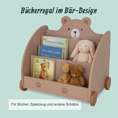 Поличка для книг Relaxdays з дизайном ведмедика