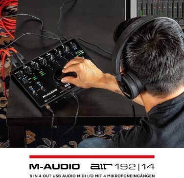 M-Audio Air 192|6: USB аудіоінтерфейс для запису в студійній якості з 2 XLR/Line входами + ПО