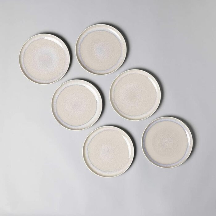 Віллеруа і Боха подобається. by Perlemor Набір обідніх тарілок з піску 6, 27 см, Тарілки з кераміки з ефектною глазур'ю, Premium Porcelain
