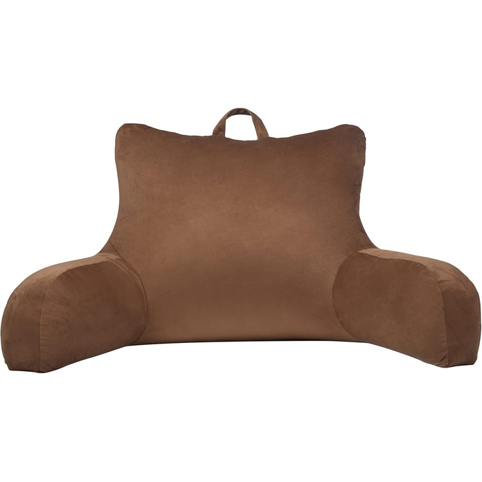 Підстилка для ліжка Klear Vu Velours з подушкою для підтримки спини, кишеню та ручка, Коко Браун