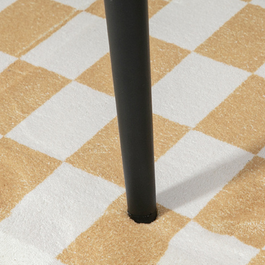 Табурет для макіяжу HOMCOM Footstool Квадратний пуф Cashmere Look зі сталевими ніжками для вітальні Спальні бежевий 42x42x47см