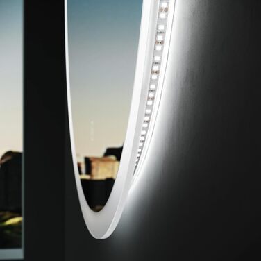 Дзеркало для ванної кімнати SONNI LED з підсвічуванням 80x60 см, прямокутне, біле