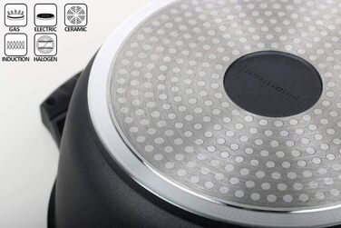 Набір посуду Royalty Line Lavica RL-ES1014M 14 предметів Rosso Borgogna - каструлі, сковороди та кришки для дому та професійної кухні