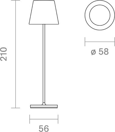 LED-лампа SIGOR Nuindie 2.0: бездротова, диммувана, для дому та вулиці, IP54, 38 см, USB-C, 12 год, графітовий